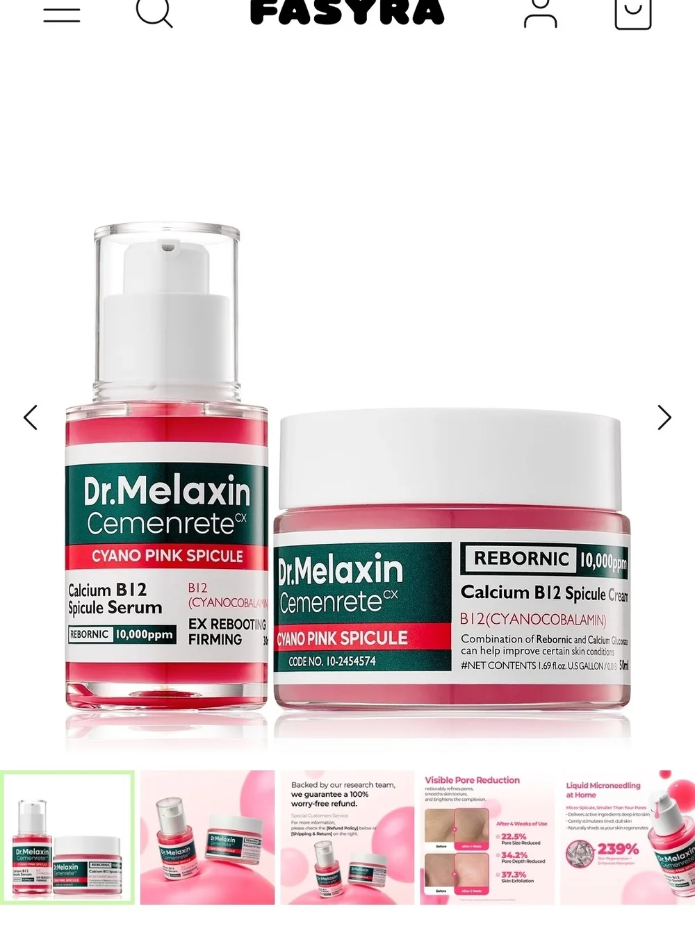 Cyano Pink Spicule Calcium B12 Serum - Pink